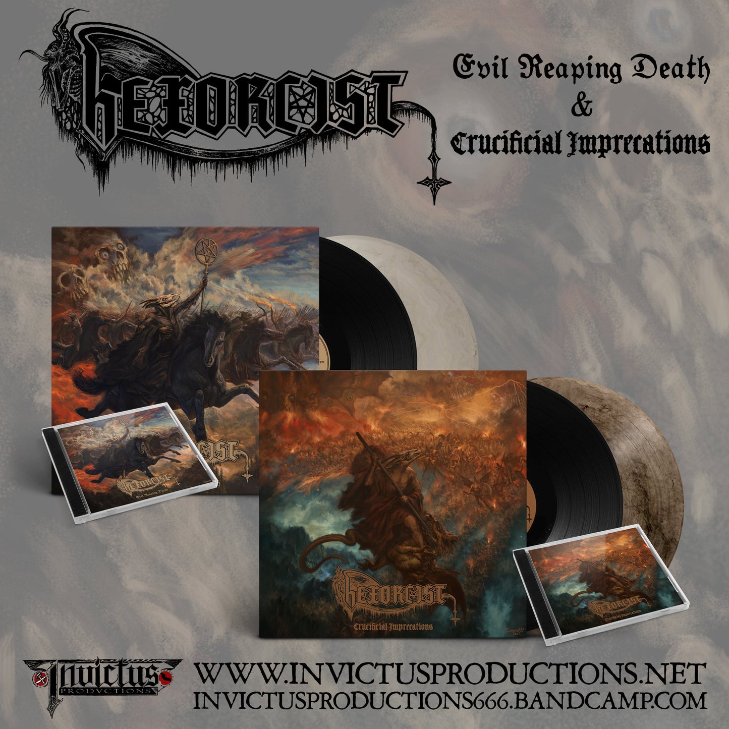 HEXORCIST - Evil Reaping Death, CD & LP (Black or Brown Smoke) [PRE-ORDER]